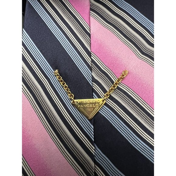 Vintage Vitaliano Pancaldi Extraordinary Multi Color Striped Tie - Picture 3 of 5